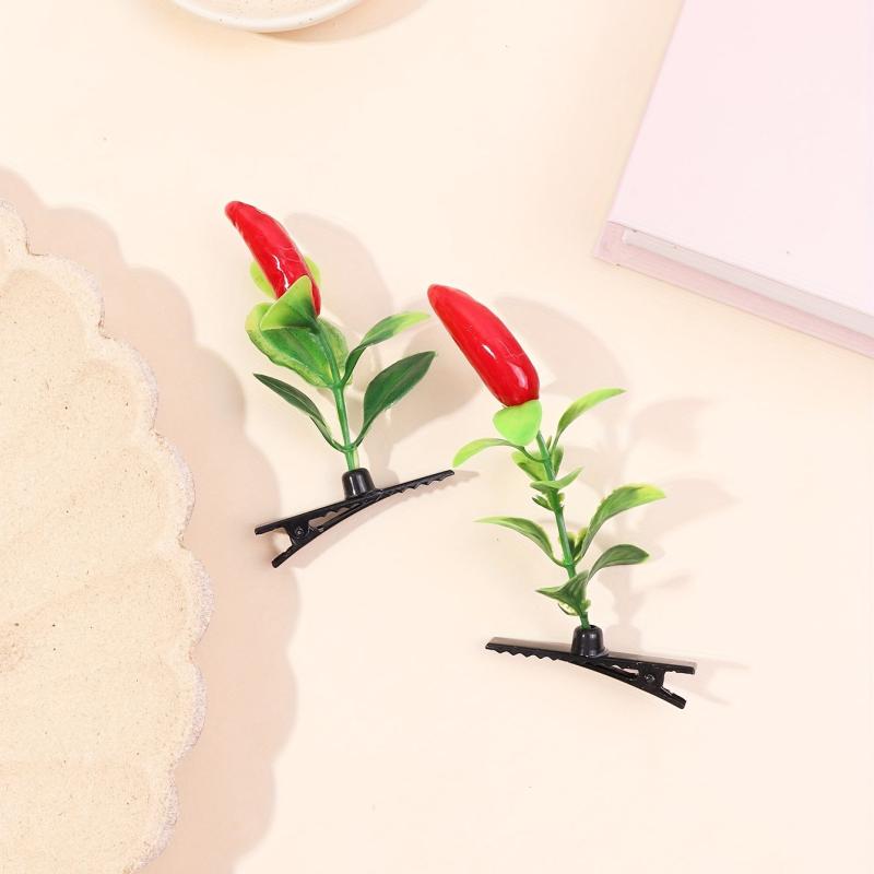 Creative Pepper Tree Duck Billed Hair Clip for Side Hair Bang Braids