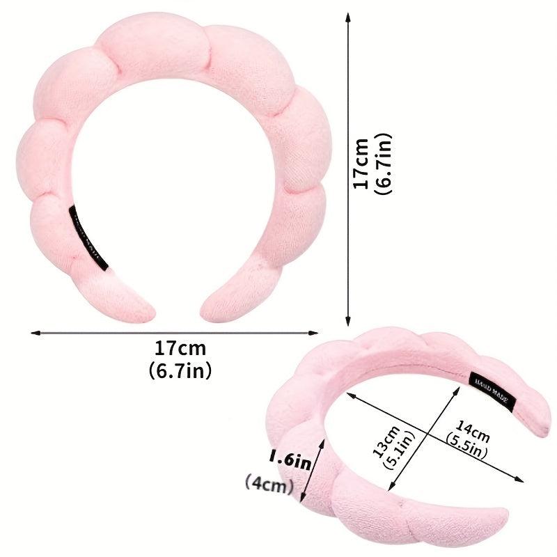 2pcs Spa Headband For Women Towel Cloth Headband Sponge Spa Headband