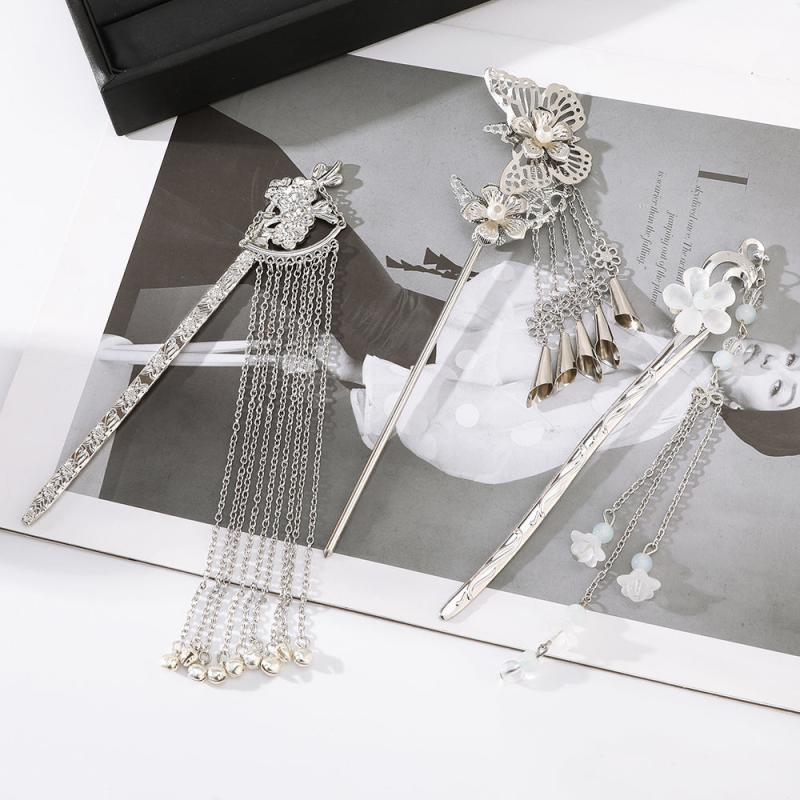 Tassel Decor Hollow Hair Pin Wedding Headwear