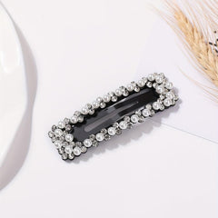 Alloy Hair Clip Faux Pearl Rhinestone Snap Clip Women Girls Hair Accessories