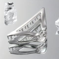 Silvery Triangle Hair Claw Clip Alloy Nonslip Shark Claw