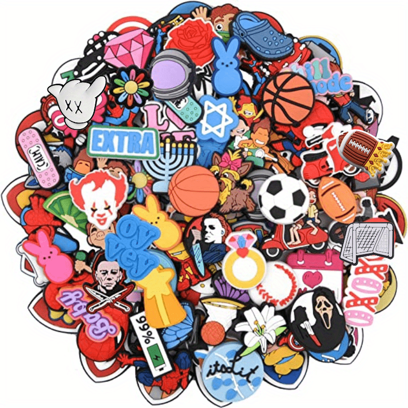 Cartoon Shoe Charms PVC Soft Shoe Decorations Casual Style Shoe Accessories
