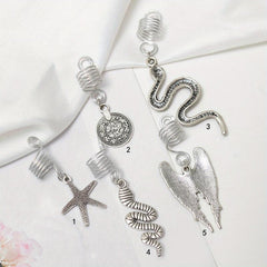 Metal Animal Tassel Hair Ring for Braids Women Girls Men