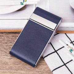 Women's Stainless Steel Cigarette Case with Leather Cover