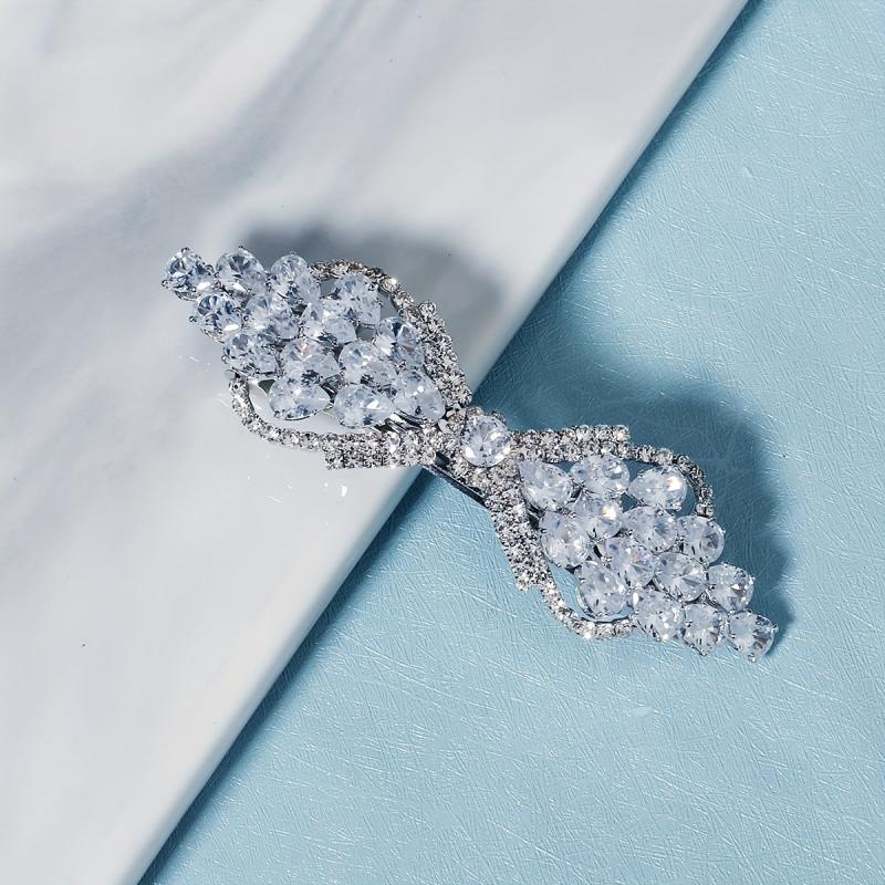 Zircon Side Clip Rhinestone Hair French Barrette