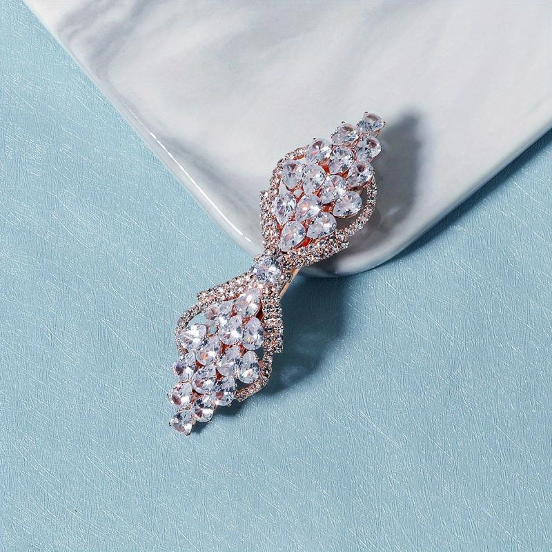 Zircon Side Clip Rhinestone Hair French Barrette