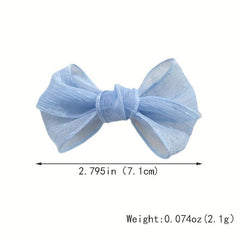 10 Pcs Mesh Bow Hair Clips For Women