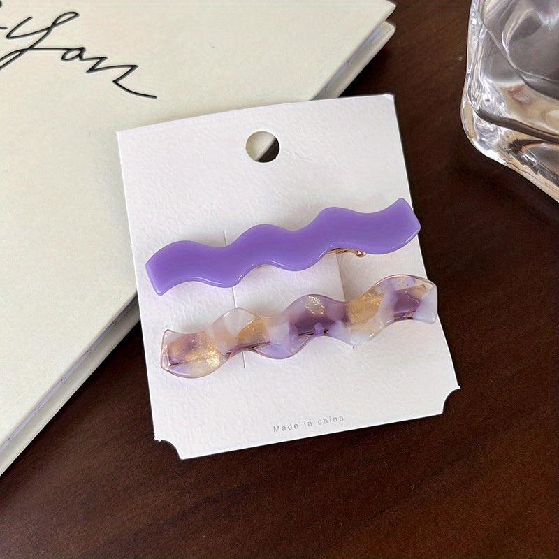 2pcs Sweet Colorful Hair Clips for Women Girls