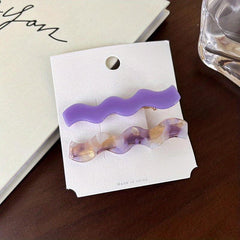 2pcs Sweet Colorful Hair Clips for Women Girls