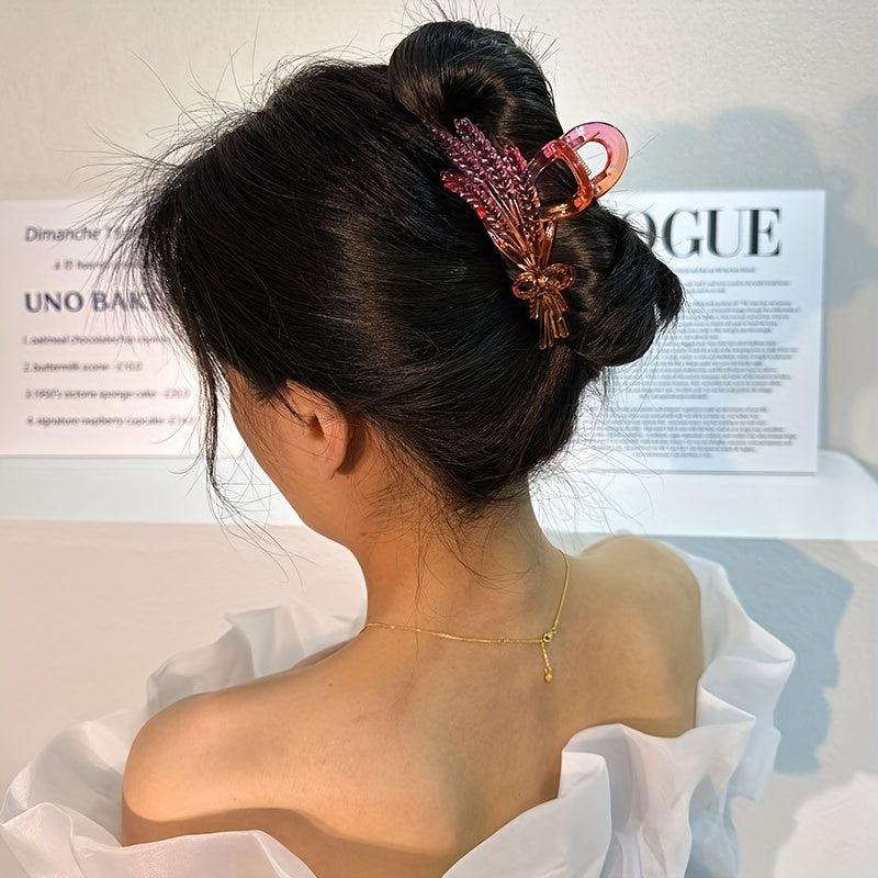 Wheat Ears Shaped Hair Claw Clip Nonslip Ponytail Holder