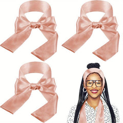 3pcs Satin Headbands Non Slip Makeup Facial Sport Yoga Headband