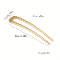 2pcs Alloy Hair Pin U Shaped Hair Fork Style Hair Clip For Women Girls Hair Clip