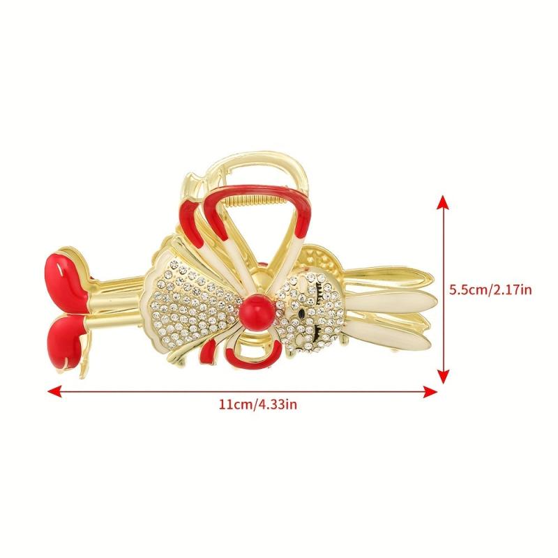 Rhinestone Rabbit Hair Claw Ponytail Shark Claw Hair Accessories