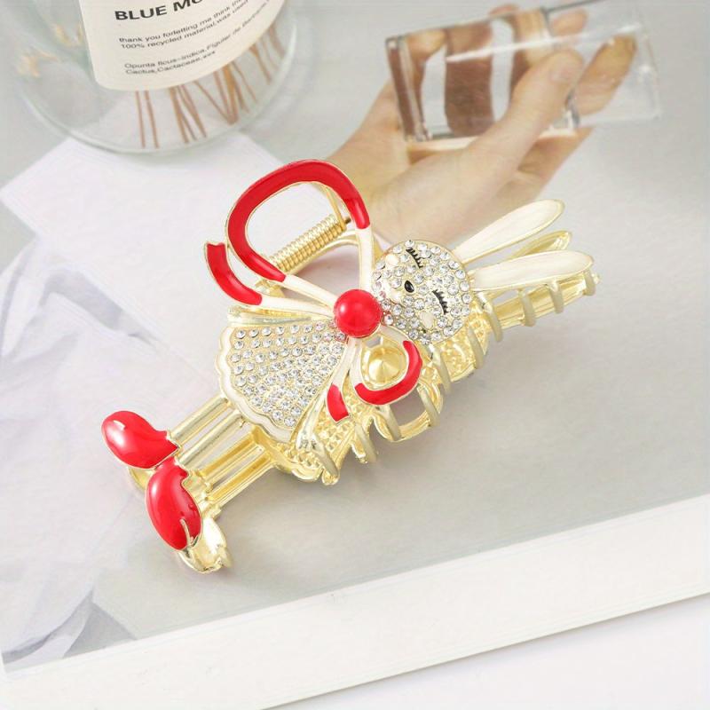 Rhinestone Rabbit Hair Claw Ponytail Shark Claw Hair Accessories