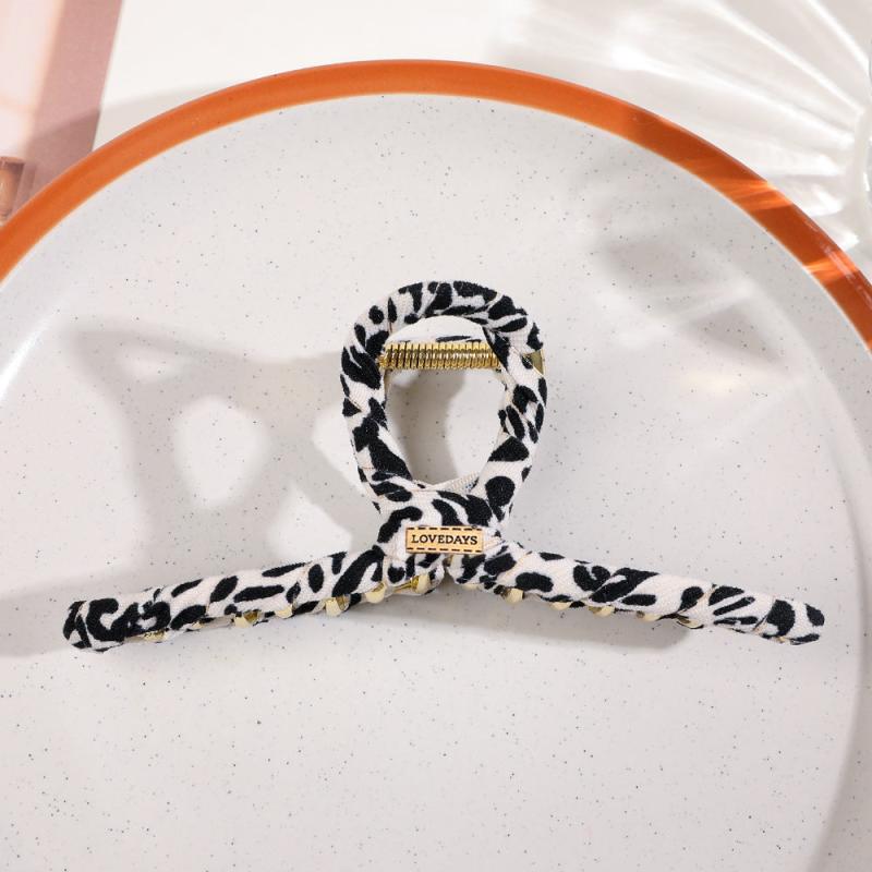 Leopard Print Hair Clip Large Strong Hold Hair Clamp
