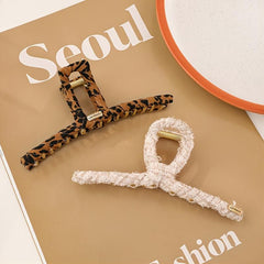 Leopard Print Hair Clip Large Strong Hold Hair Clamp