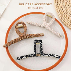 Leopard Print Hair Clip Large Strong Hold Hair Clamp