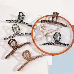 Leopard Print Hair Clip Large Strong Hold Hair Clamp