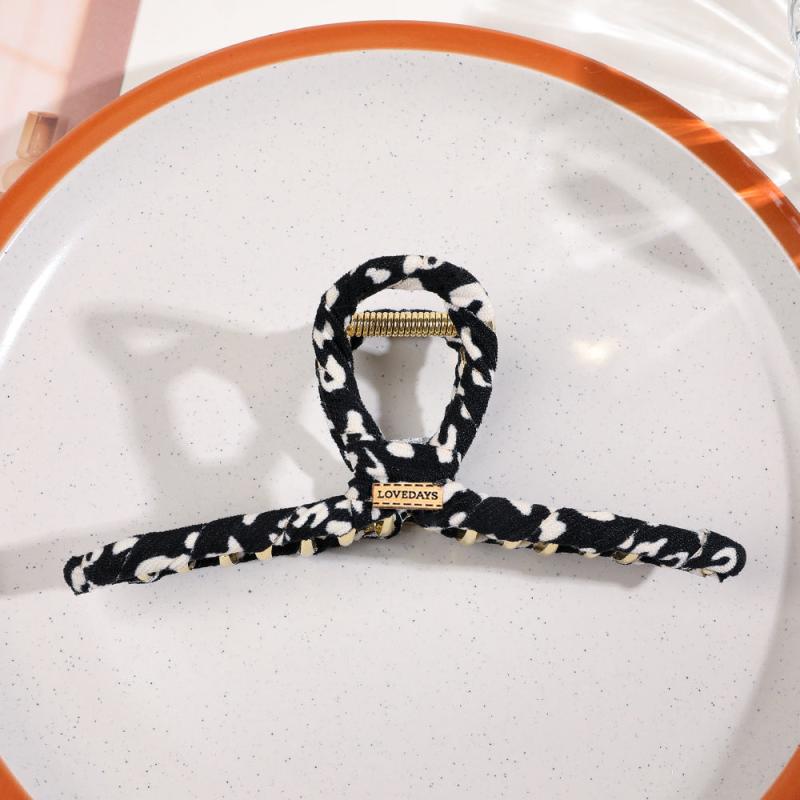 Leopard Print Hair Clip Large Strong Hold Hair Clamp