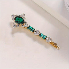 Vintage Rhinestone Hair Pin Alloy Hairpin Glitter Hair Clip