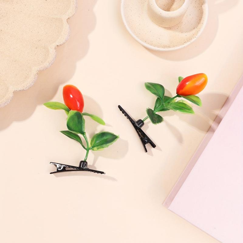 Creative Mango Tree Hair Clip Funny Duck Billed Clip for Women Girls Baby Hair