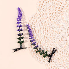 2pcs Lavender Decor Duck Billed Hair Clip for Hair Bangs Braids