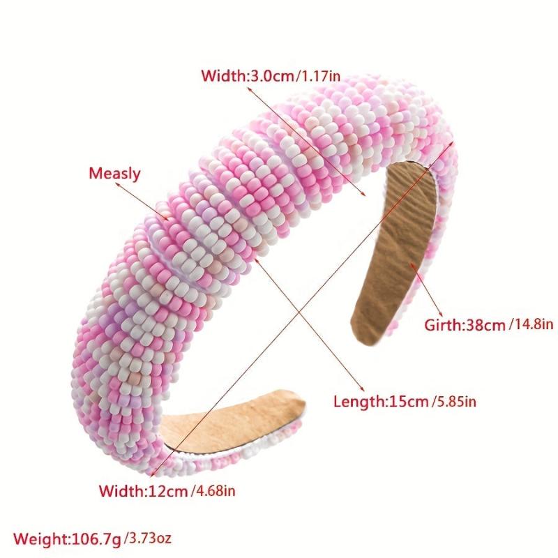 Colorful Beads Headband Thick Hair Band Head Hoop Hair Accessories