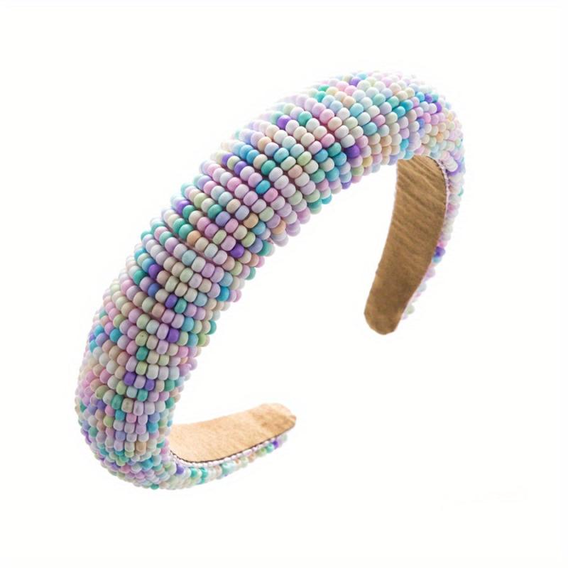 Colorful Beads Headband Thick Hair Band Head Hoop Hair Accessories