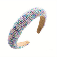 Colorful Beads Headband Thick Hair Band Head Hoop Hair Accessories