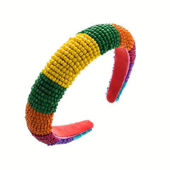 Colorful Beads Headband Thick Hair Band Head Hoop Hair Accessories