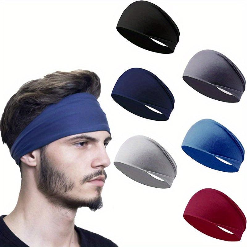 6pcs Sports Headband Non slip Elastic Sweatband For Fitness Stretches