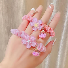 Women's Flower Glass Ball Hair Ring Hair Accessories