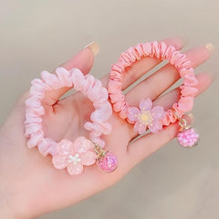 Women's Flower Glass Ball Hair Ring Hair Accessories