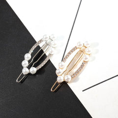 Faux Pearl Rhinestone Hair Clip for Braids