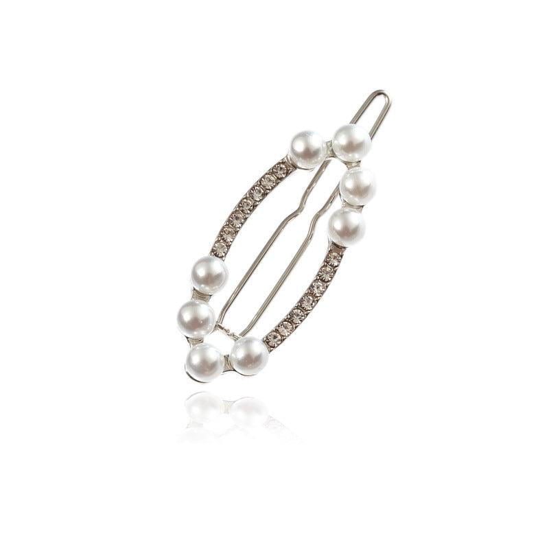Faux Pearl Rhinestone Hair Clip for Braids
