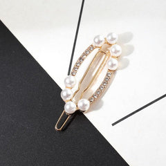 Faux Pearl Rhinestone Hair Clip for Braids