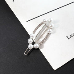 Faux Pearl Rhinestone Hair Clip for Braids
