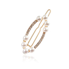 Faux Pearl Rhinestone Hair Clip for Braids