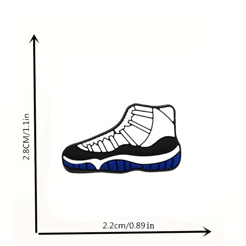 25pcs PVC Basketball Shoe Pattern Charm Buckle Sandal Accessories