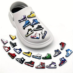 25pcs PVC Basketball Shoe Pattern Charm Buckle Sandal Accessories