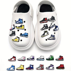 25pcs PVC Basketball Shoe Pattern Charm Buckle Sandal Accessories