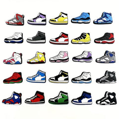 25pcs PVC Basketball Shoe Pattern Charm Buckle Sandal Accessories
