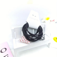 10pcs Plaid Star Decor Hair Tie Elastic Ponytail Holder Hair Accessories