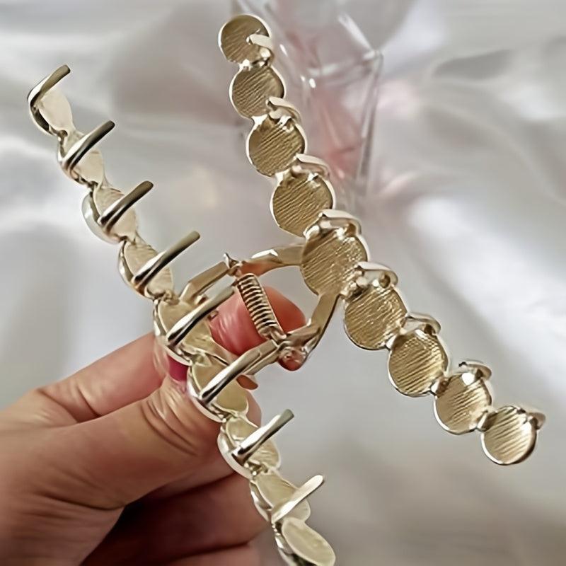 Faux Pearl Hair Claw Clip Non Slip Jaw Clamp Strong Hold