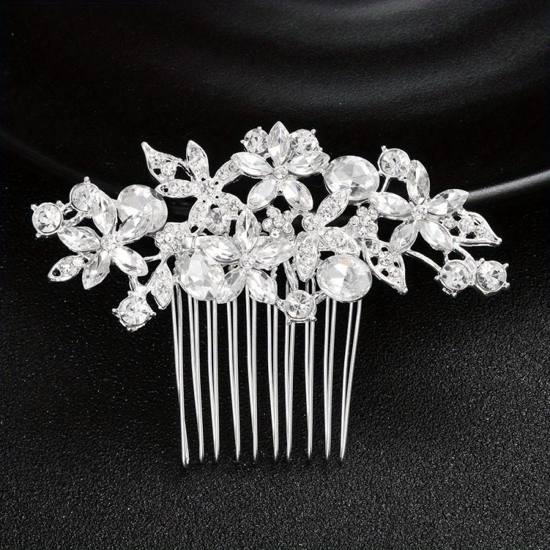 Bridal Crystal Rhinestone Hair Comb Side Insert Comb Head Jewelry