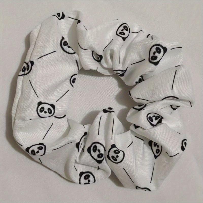 Bear Pattern Hair Scrunchies Soft Fabric For Women Girls
