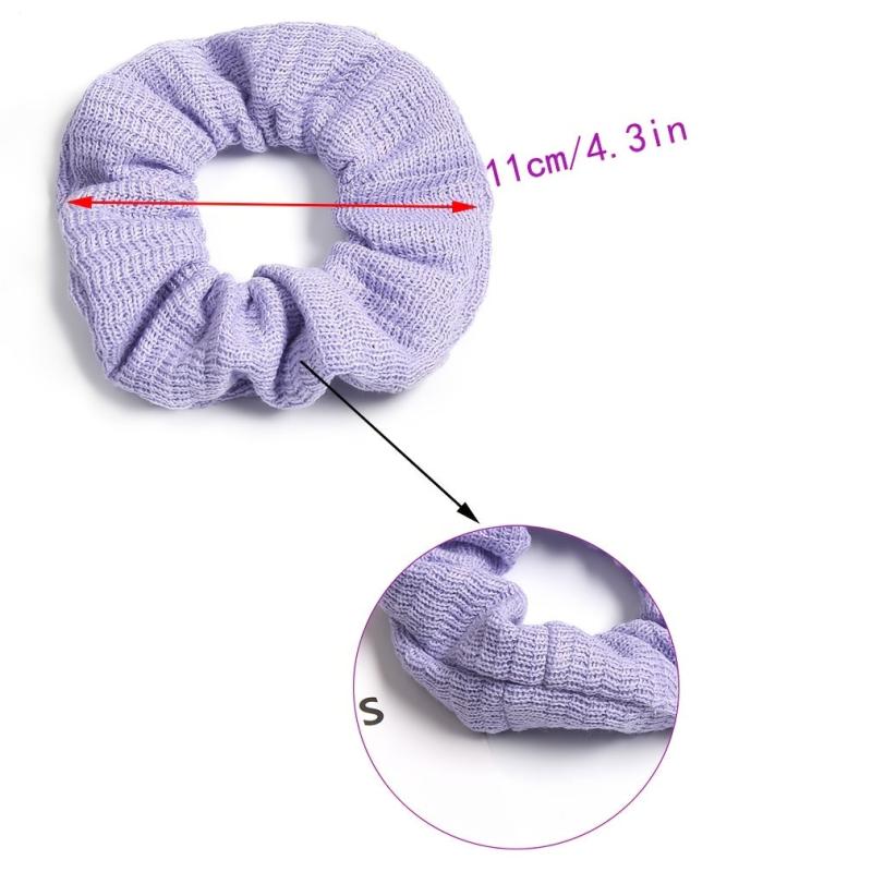 Solid Elastic Scrunchie For Women Girls Soft Scrunchies Fit Curly Fine Thick Thi