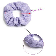 Solid Elastic Scrunchie For Women Girls Soft Scrunchies Fit Curly Fine Thick Thi