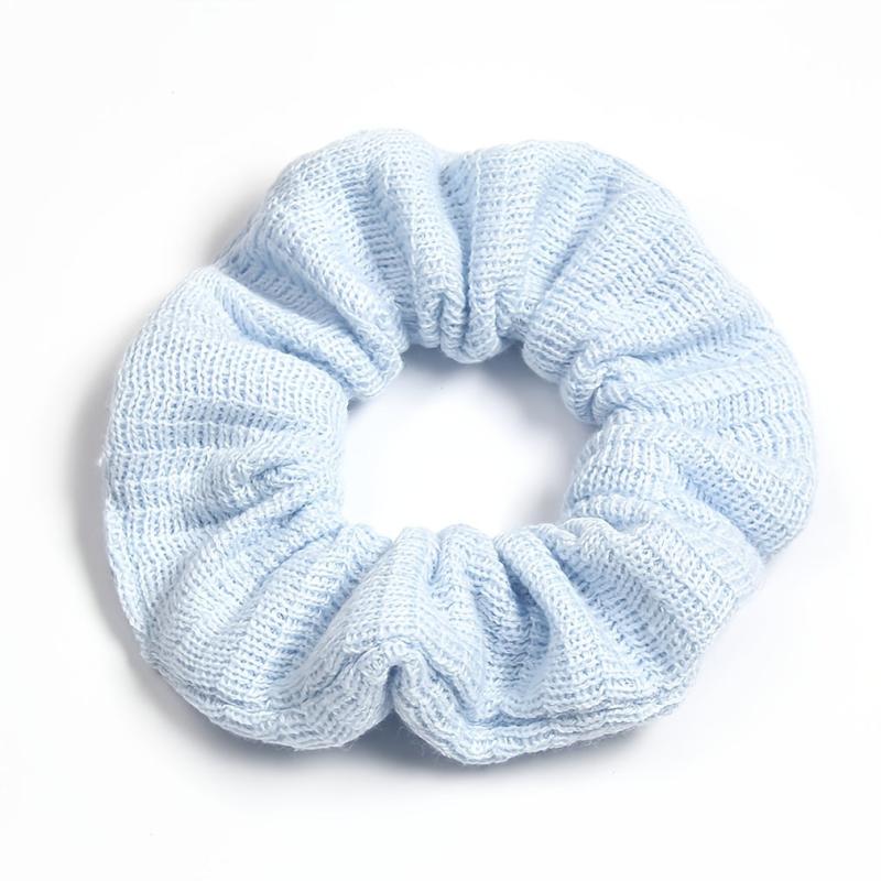 Solid Elastic Scrunchie For Women Girls Soft Scrunchies Fit Curly Fine Thick Thi