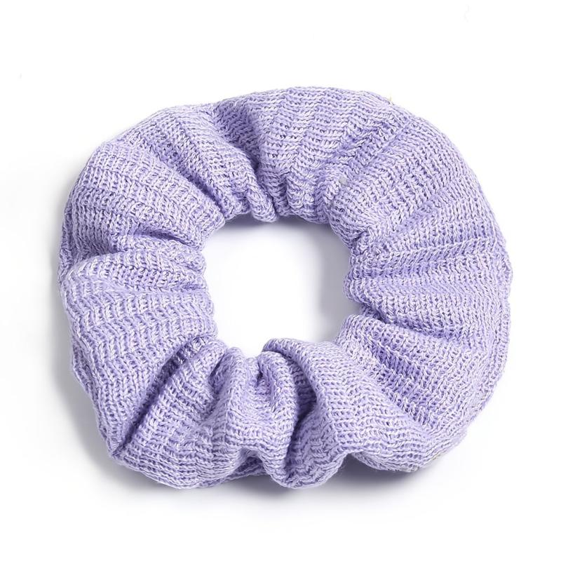 Solid Elastic Scrunchie For Women Girls Soft Scrunchies Fit Curly Fine Thick Thi